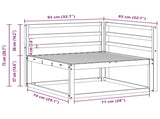 Outdoor Corner sofa White 83 x 83 x 73 cm 901545