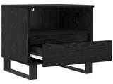 Bed Cabinet Black Oak 40 x 35 x 50 cm Engineered Wood 8004339
