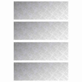 Stair Tread Rectangular 4 pcs Silver 90 x 30 cm Aluminium 4104310