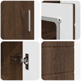 Wooden Cabinet Brown Oak 88.5 x 30.5 x 73 cm Engineered Wood 880308