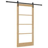 Sliding Door ORKDAL Natural and Black 93 x 202 cm 3331867