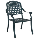 Garden Chair 2 pcs Green 55 x 56.5 x 91cm Aluminium 42002373