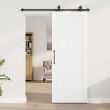 Sliding Door ORKDAL White 78 x 202 cm Solid Pine Wood 3333443
