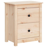 ZNTS Bedside Cabinet 50x35x61.5 cm Solid Wood Pine 813679