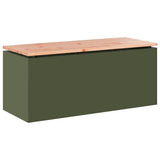 Garden Bench Olive green 100 x 40 x 43 cm Steel 874908