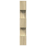 Room Divider Bookcase 5-Tier Sonoma Oak 70x24x161 cm Engineered Wood 858095