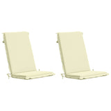 High Back Chair Cushion GEMERT 2 pcs 100% Polyester Cream 945912