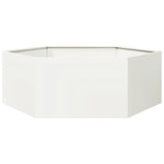 ZNTS Garden Planter White Hexagon 138x120x45 cm Steel 851137