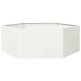 Garden Planter White Hexagon 138x120x45 cm Steel 851137