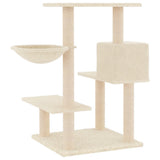 Cat Tree with Sisal Scratching Posts Cream 82.5 cm 172385