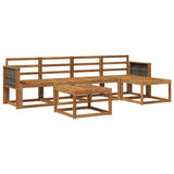 Outdoor Sofa Set 6 pcs Natural Solid Acacia Wood 3385145