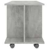 TV Cabinet with Castors Concrete Grey 80x40x45 cm Engineered Wood 800193