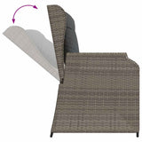 Garden Bench Grey Poly Rattan 3394451