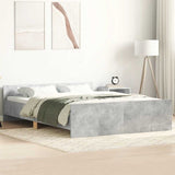 Bed Frame without Mattress Concrete Grey 150x200 cm King Size 3203757