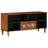 TV Cabinet with Drawer Walnut 100 x 33 x 46 cm Solid Mango Wood 4018240
