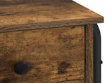 Desk with Storage Smoked Oak 100 x 50 x 75 cm 8008004