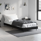 Bed Frame without Mattress Black 75x190 cm Small Single Engineered Wood 832310