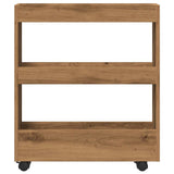 Narrow Storage Trolley 3 Tier Artisian Oak Engineered Wood 855249