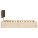 Bed Frame with Upholstered Headboard Taupe 90 x 200 cm 877797