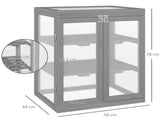 3-tier Wood Greenhouse Garden Polycarbonate Cold Frame Balcony Grow House w/ Storage Shelf for T3398P377662