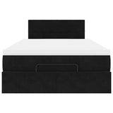 Ottoman Bed with Mattress & LEDs Black 120x200cm Velvet 3312616