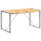 Dining Table 140x70x75 cm Solid Rough Mango Wood 321562