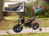 12V Aprilia Licensed Kids Motorbike with Training Wheels, Spring Suspension, LED Headlight, USB, T3398P348447