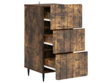Drawer Cabinet Smoked Oak 33 x 34.5 x 92 cm Engineered Wood 894390