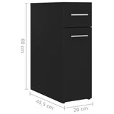 Apothecary Cabinet Black Engineered wood Medium 804212