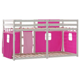 Bunk Bed without Mattress Pink 90x190 cm Single Solid Wood Pine 3283909