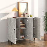 Sideboard Concrete Grey 90x34x80 cm Engineered Wood 812505