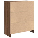Sideboard with Drawer Brown Oak 71x35x84 cm Engineered Wood 861595
