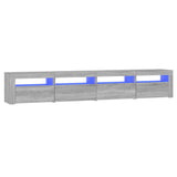 TV Cabinet with LED Lights Grey Sonoma 240x35x40 cm 3152768