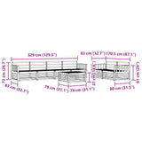 Outdoor Sofa Set 7 pcs Natural Solid Acacia Wood 3373049