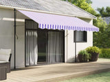 Replacement Fabric for Awning Valance Blue and White Stripe 3 m 367744