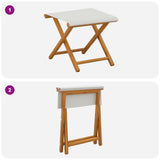 Deck Chair 2 pcs Solid Eucalyptus Wood Cream 42024896
