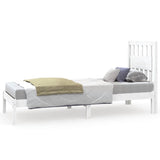 Bed Frame without Mattress White Solid Wood Small Single 3103894