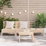Garden Sofa 3-Seater Solid Wood Pine 838033