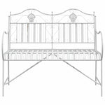 Garden Bench White 104 x 54 x 93cm Steel 42008118