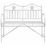 Garden Bench White 104 x 54 x 93cm Steel 42008118