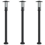 Outdoor Floor Lamps 3pcs Black 100 cm Stainless Steel 4006356