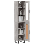 Highboard Grey Sonoma 34.5x34x180 cm Engineered Wood 3199519