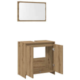 2 Piece Bathroom Furniture Set Artisan Oak Engineered Wood 856068