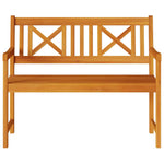 Garden Bench Brown 110 x 56 x 90cm Solid Acacia wood 4105524