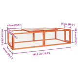 Rabbit Hutch 183x90x46.5 cm Solid Firwood 170877