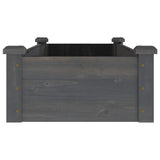 Garden Raised Bed with Liner Grey 120x45x25 cm Solid Wood Fir 364288