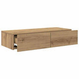Wall Shelf with Drawers Artisian Oak 80x33x17 cm Engineered Wood 859985
