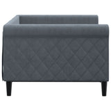 Day Bed without Mattress Dark Grey 90x190 cm Velvet 354261