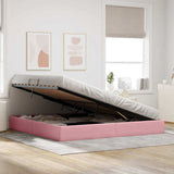 Storage Bed with Mattress with Storage Pink 200 x 200 cm Velvet 3370123