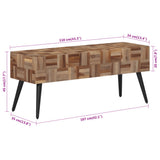 Bench 110x35x45 cm Solid Reclaimed Teak 358523